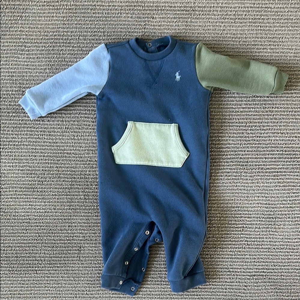 Ralph Lauren Kids Blue and Green One Piece